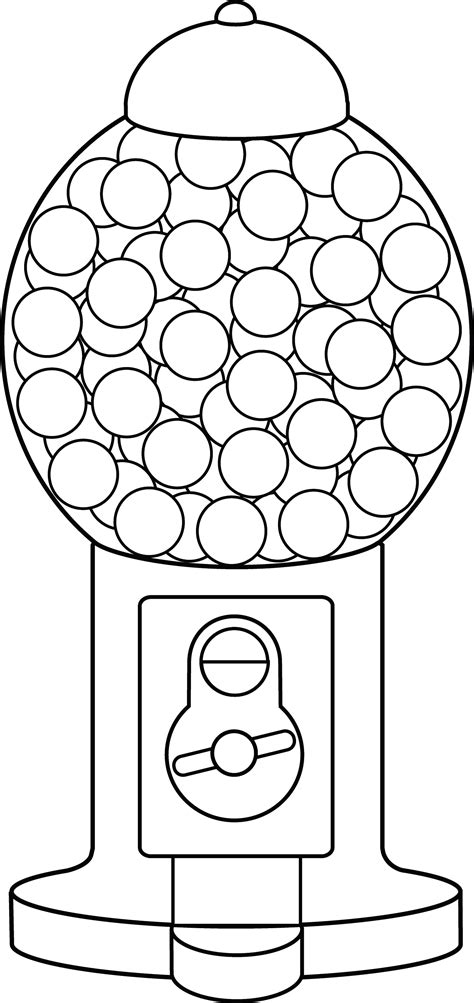 Printable Gumball Machine Coloring Pages
